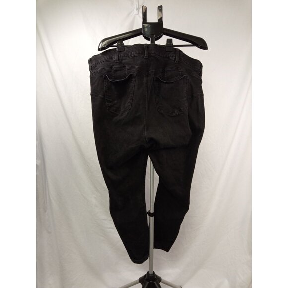 Torrid Women's Black Bombshell Skinny, Stretch Destructed Jeans, Plus Size 26R - Picture 2 of 6